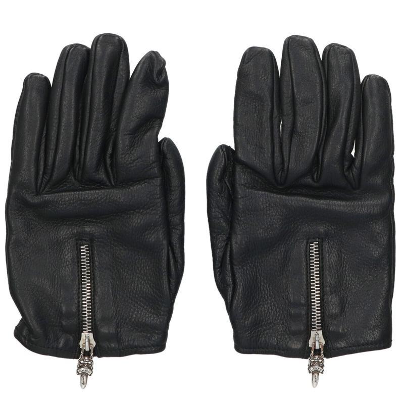 CHROME HEARTS（クロムハーツ） 手袋 サイズ:9 DGR ZIP GROVE ダガー