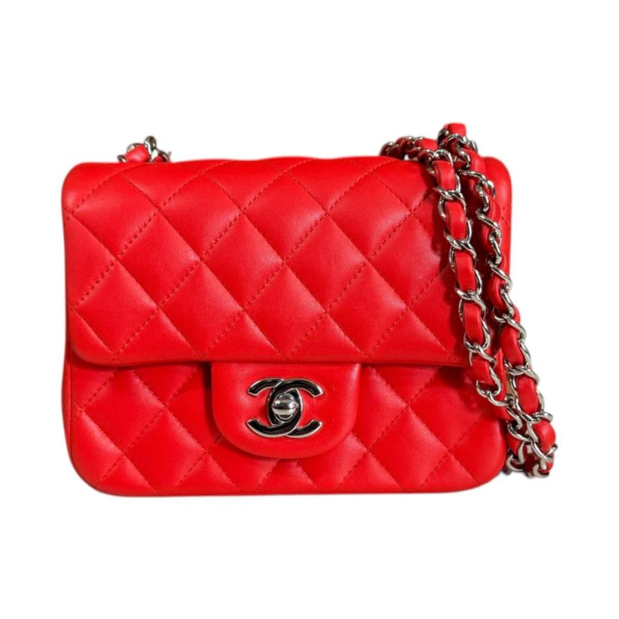 CHANEL（シャネル） ミニマトラッセ ショルダーバッグ レザー レッド