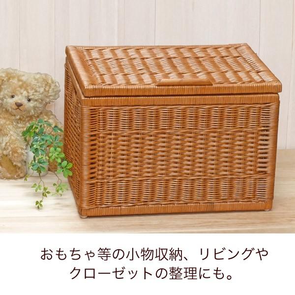 ビッグサイズ 大きい ふた付き 籐かご バスケット おしゃれ 収納カゴ