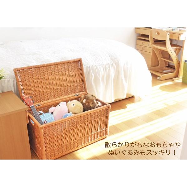 ビッグサイズ 大きい ふた付き 籐かご バスケット おしゃれ 収納カゴ