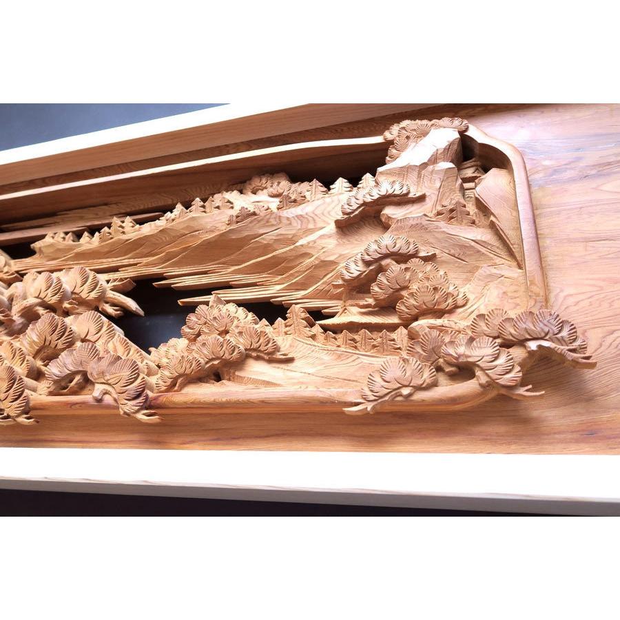 欄間 建具 欄間彫刻 【1点もの商品】【新品】 高級手彫り欄間2間1組