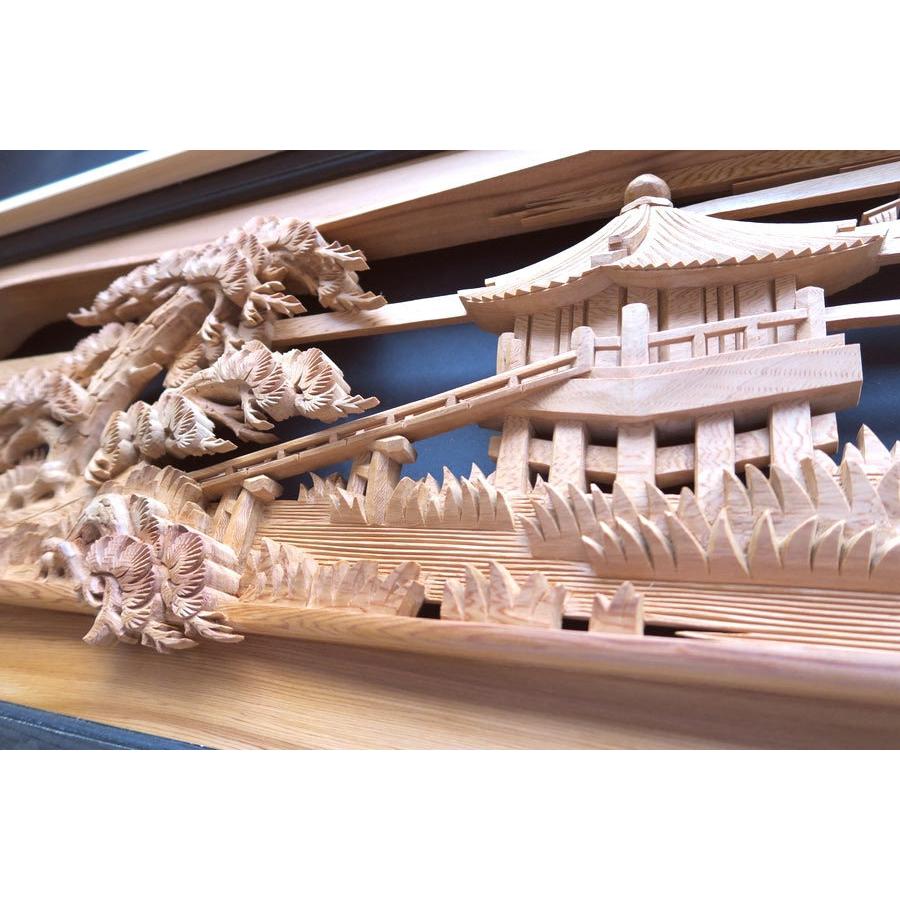 欄間 建具 欄間彫刻 【1点もの商品】【新品】 高級手彫り欄間2間1組