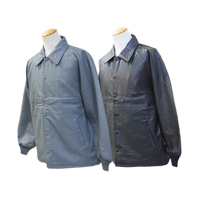 全2色【BLUCO/ブルコ】2024AW「Leather Coach Jacket/レザーコーチ