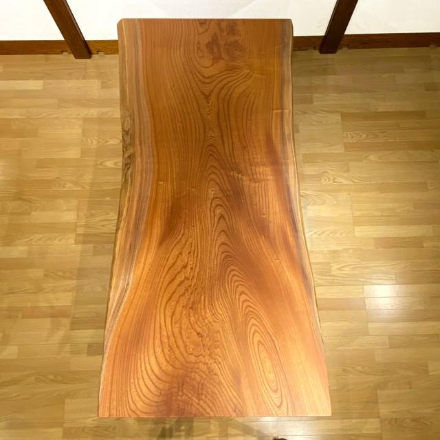 けやき 欅 ケヤキ 一枚板 ダイニングテーブル 座卓 兼用足付き 天然木