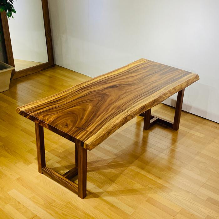 モンキーポッド一枚板ダイニングテーブル 幅197cm 一枚板 テーブル