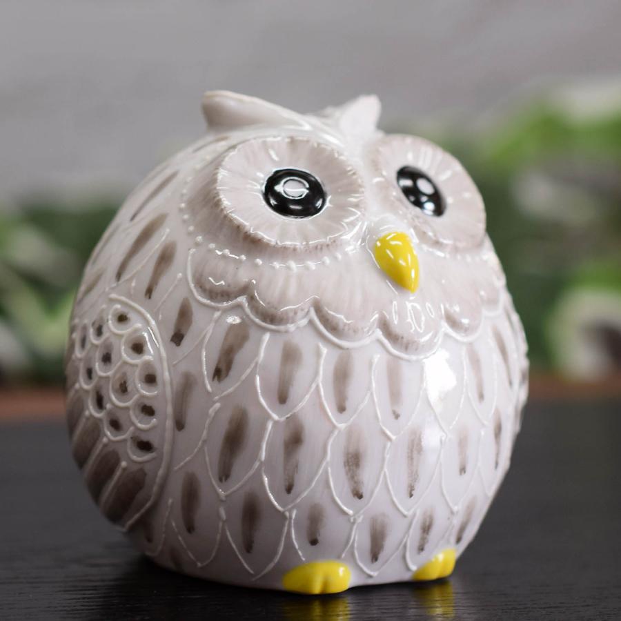 アーテサニアリンコナダ 白フクロウ 置物 ウルグアイ 陶器 アーテサニ