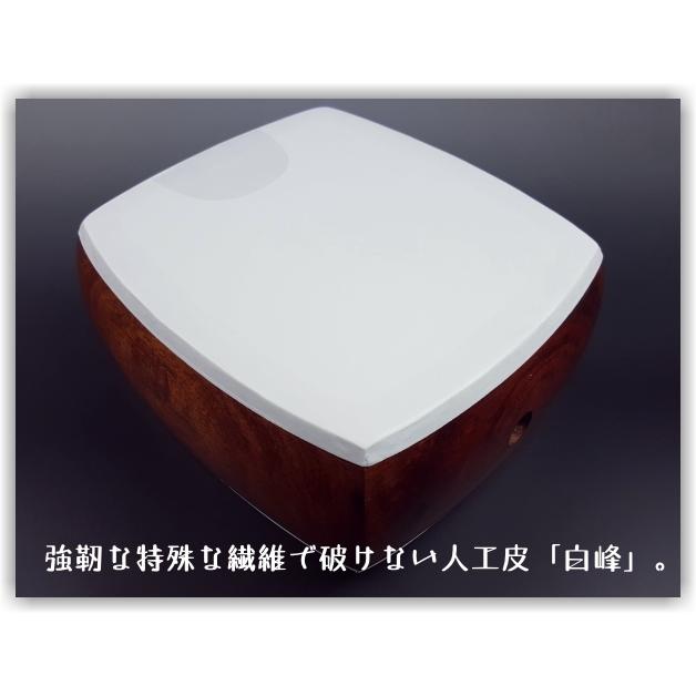 三味線・皮張り替え 細棹・中棹三味線用 片面（合成皮・白峰）張替え