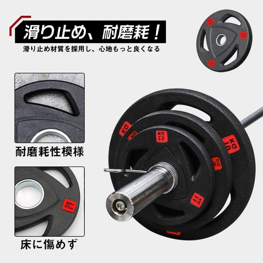 即納！80KGセット ラバー バーベル ダンベル オリンピックウエイト