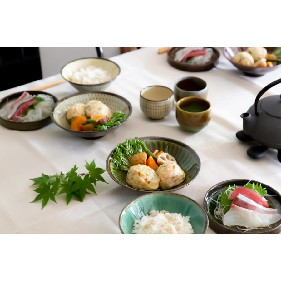 波佐見焼 Folk Design 長十郎窯 目剥ぎ五五平鉢 陶器 煮物 中鉢 中皿