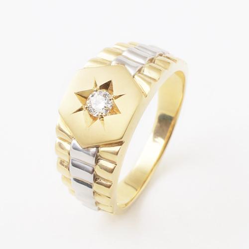 プラチナ 18金 リング Pt900 K18 コンビ ダイヤモンド 0.1ct 指輪 圧巻