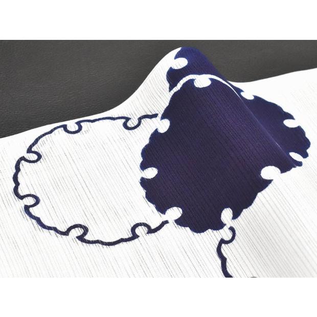 綿絽白地 竺仙鑑製 雪輪繋ぎ お仕立代込価格 送料無料 女性用 高級