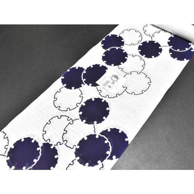 綿絽白地 竺仙鑑製 雪輪繋ぎ お仕立代込価格 送料無料 女性用 高級