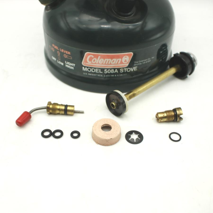 Coleman メンテナンスパーツ 6点セット / 赤レバー ハンドル Oリング