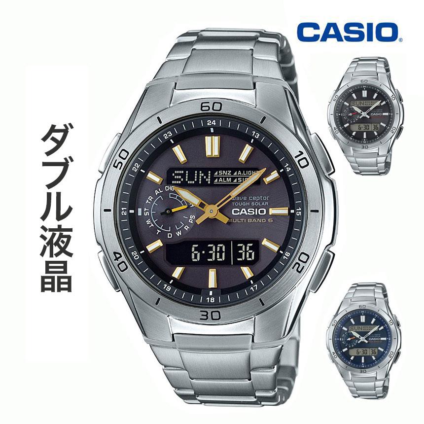 WAVE（CASIO） カシオ腕時計 電波ソーラー メンズ アナログ デジタル