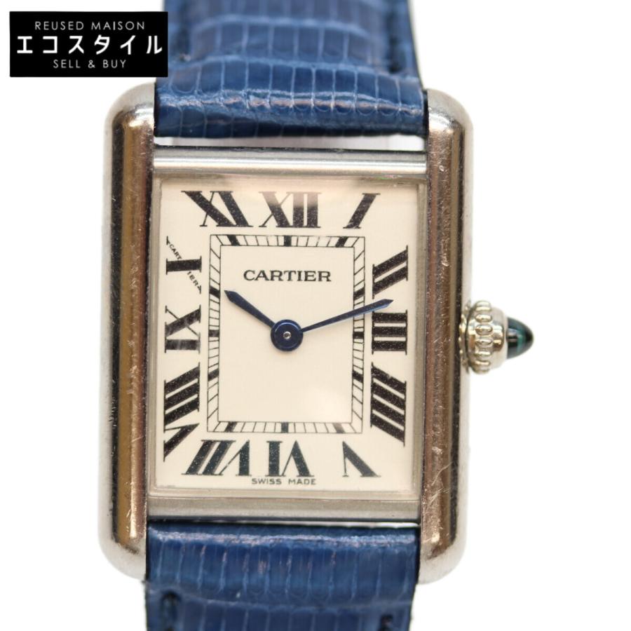 Cartier（カルティエ） K18WG W1541056 タンクルイ 白文字盤 QZ 革