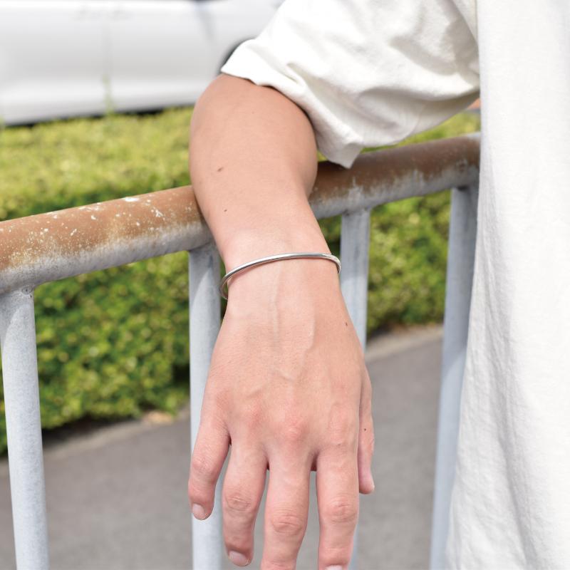 バングル2本セット ブレスレット メンズ シルバー レディース