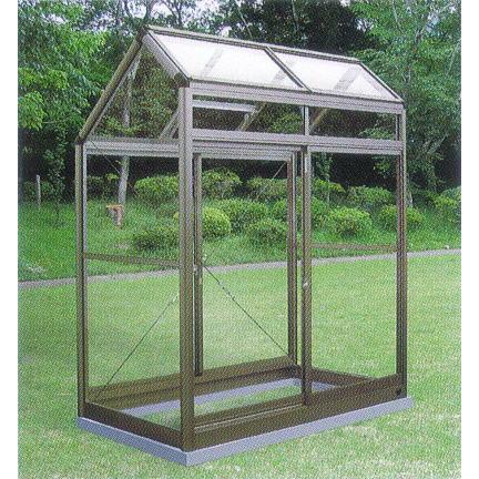 アルミ製 ガラス温室 チャッピー A-1型 0.5坪 CYP-A1G 1000×1800