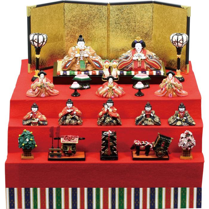 雛人形 コンパクト 九重中雛 新三段飾り ひな人形 初節句 3053 丹青堂