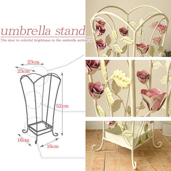 薔薇(バラ)の傘たて(アイアン)・アンティーク調 〜〜新生活 : ティー