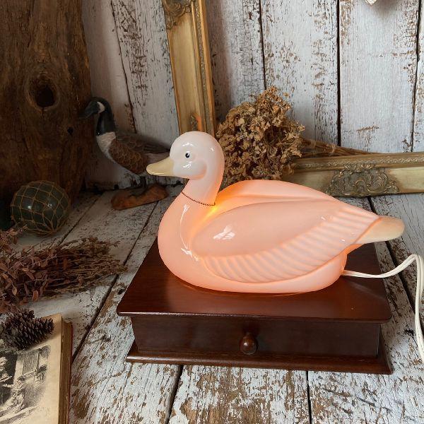 ≫70-80s ヴィンテージ*ROSIER ロジエ*陶器製 デコイ スタンドライト