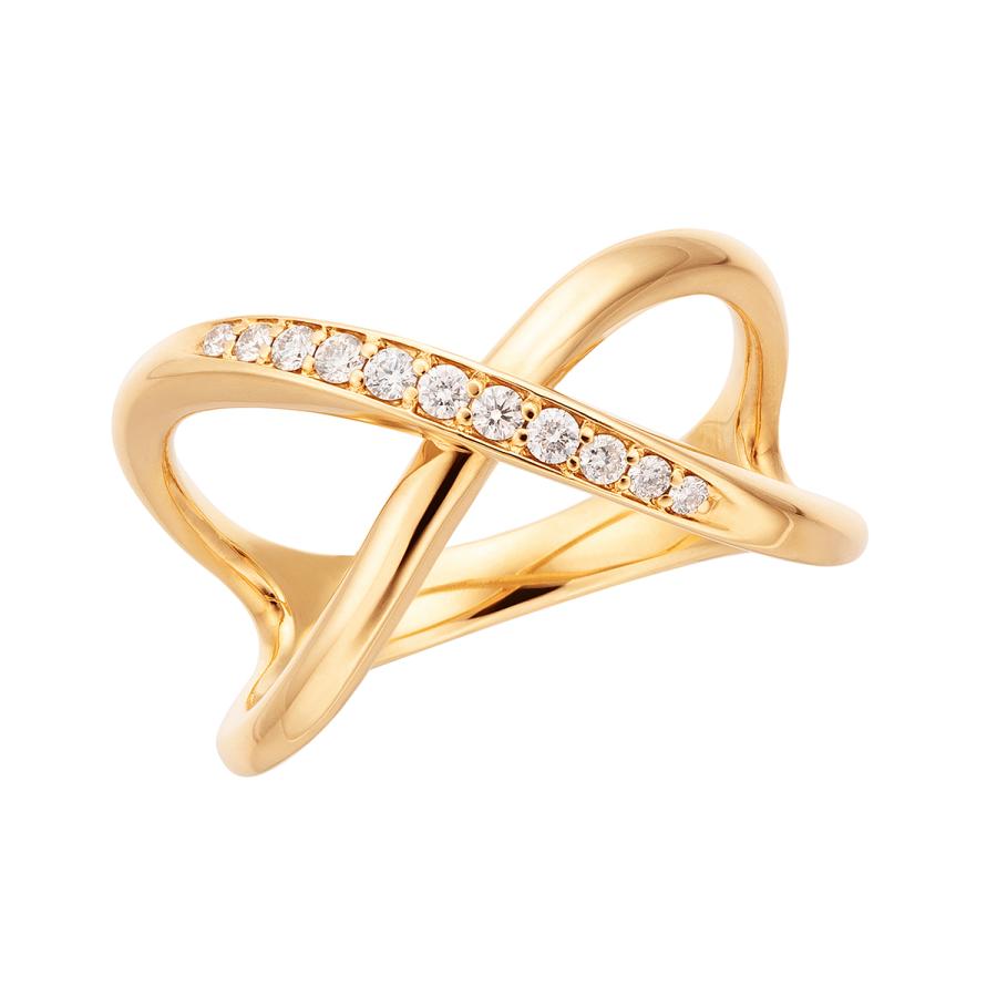 ジュエリーツツミ K18イエローゴールドダイヤモンドリング