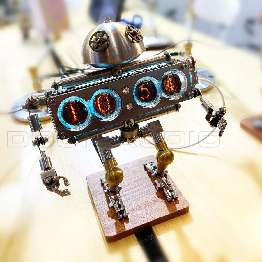 レトロ 4*IN-12 Nixie Tube Clock デジタル 金属 目覚まし時計 デスク