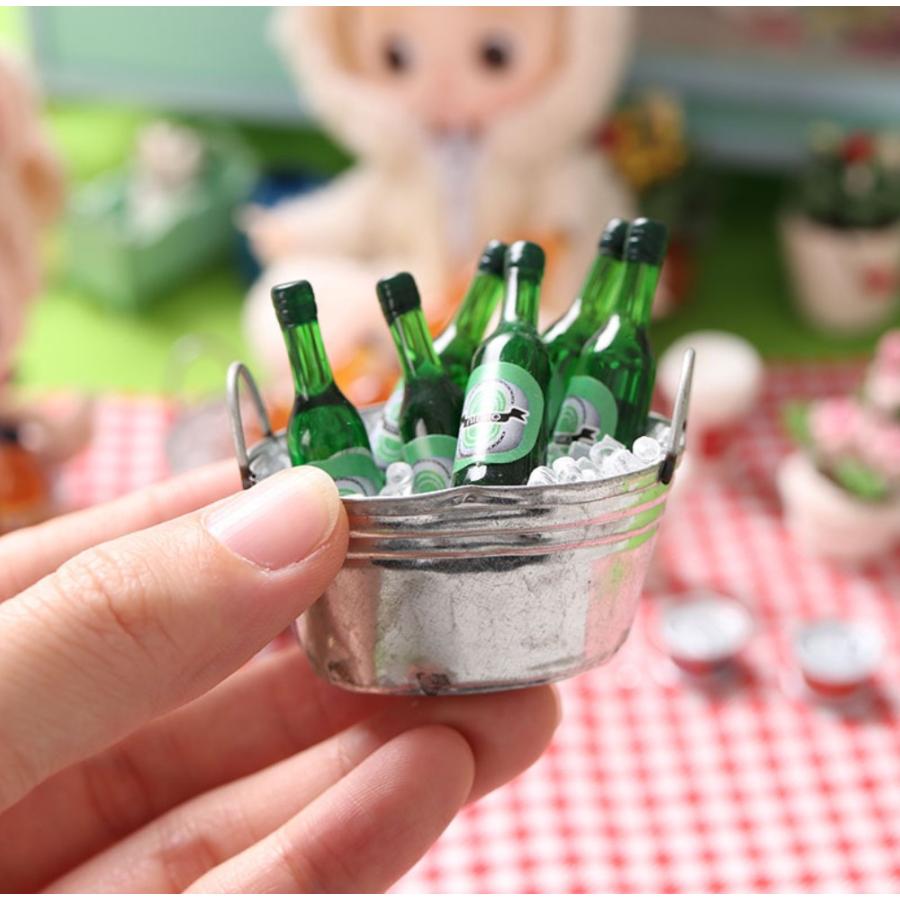 1セットボルト+氷+バケツ入れ）ミニチュアボトルドリンク6本セット（氷