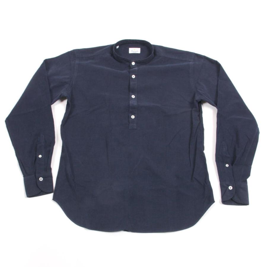 GIANNETTO（ジャンネット） コーデュロイ バンドカラーシャツ 0203