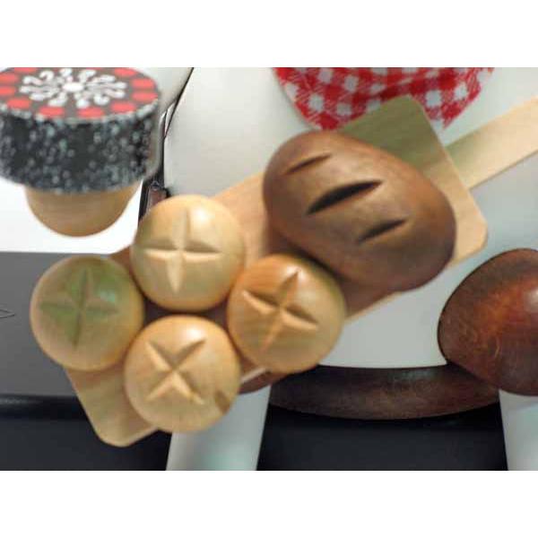 煙だし人形 パン屋さん（お香台）ドイツ伝統の木製品 コーン型のお香用