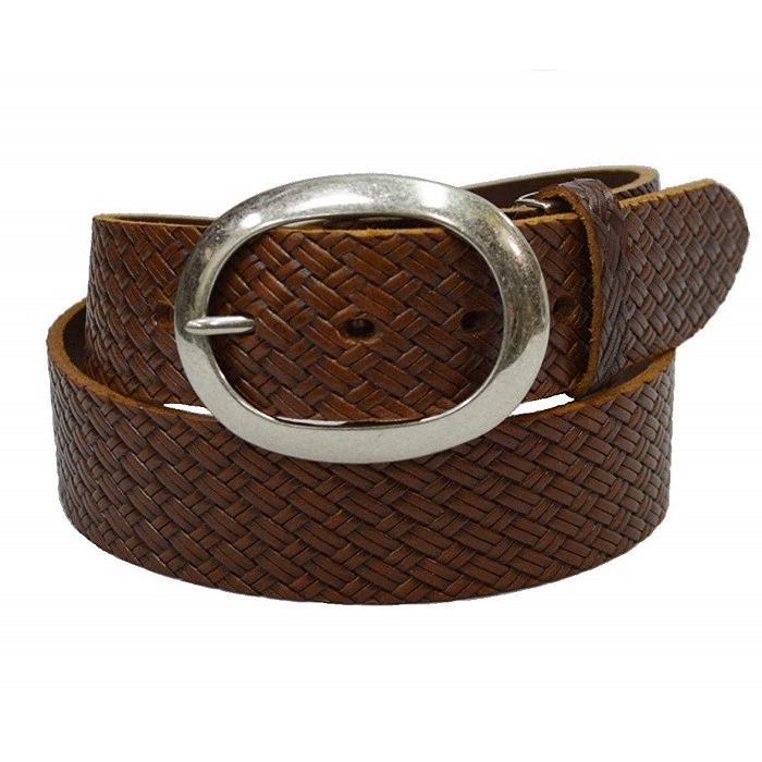 メッシュ型押しベルト 日本製 栃木レザー エンボス加工 : voodoocats