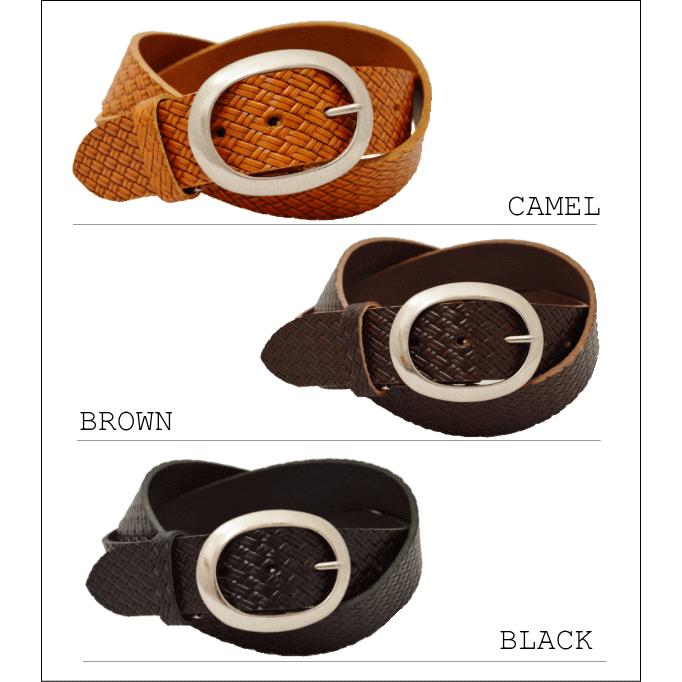 メッシュ型押しベルト 日本製 栃木レザー エンボス加工 : voodoocats