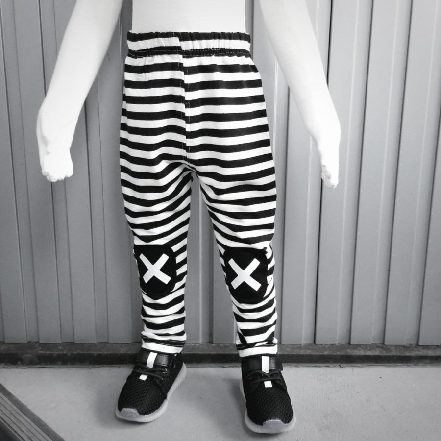 キッズ 子供服 vanilla&spice ボーダー柄 レギンス パンツ xx ボトムス