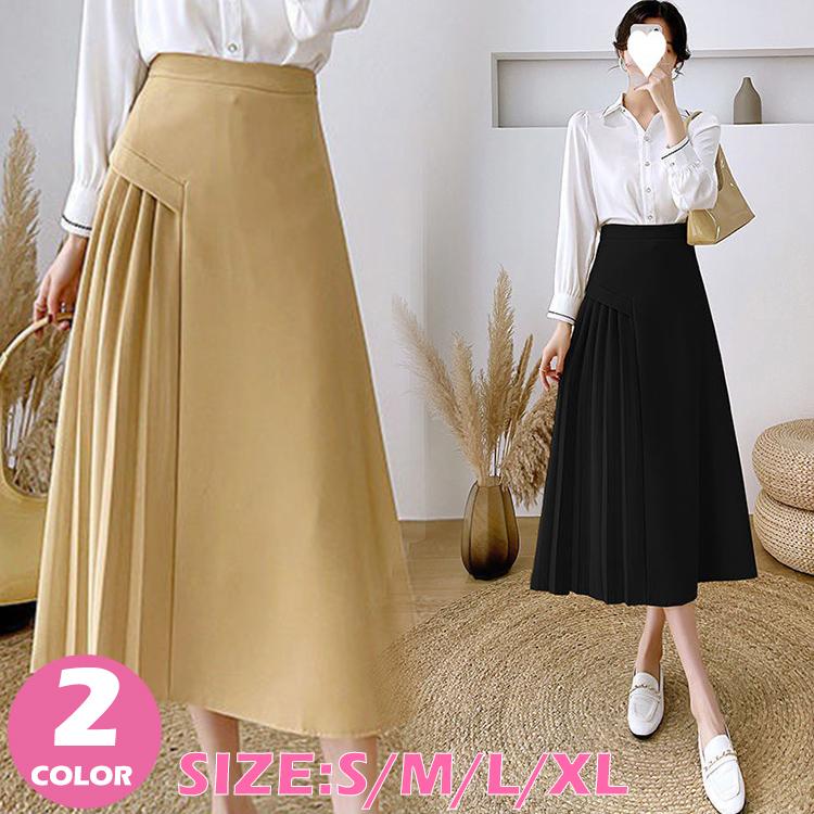 レディース スカート 膝丈スカート フレア プリーツ おしゃれ きれい