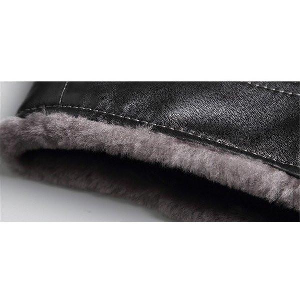 新品SALE ラム革 シープスキン ムートンコート メンズ 男性 通勤