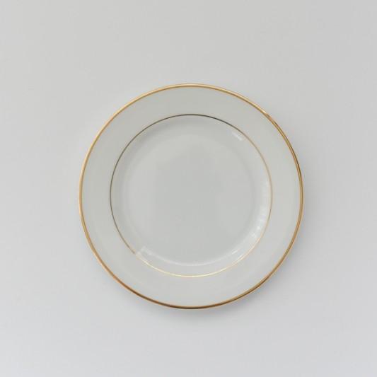 ポーセラーツ 白磁 食器 皿 キッチン用品 ゴールドライン リムプレート