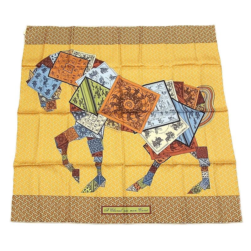 HERMES（エルメス） スカーフ シルク レディース カレ90 CHEVAL SUR