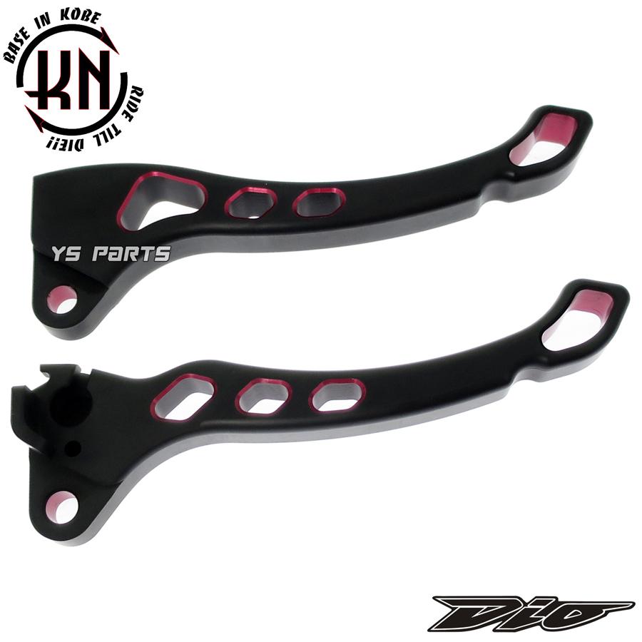 高品質]デュアルカラーアルマイトブレーキレバー左右SET [Ver.3] 黒/赤