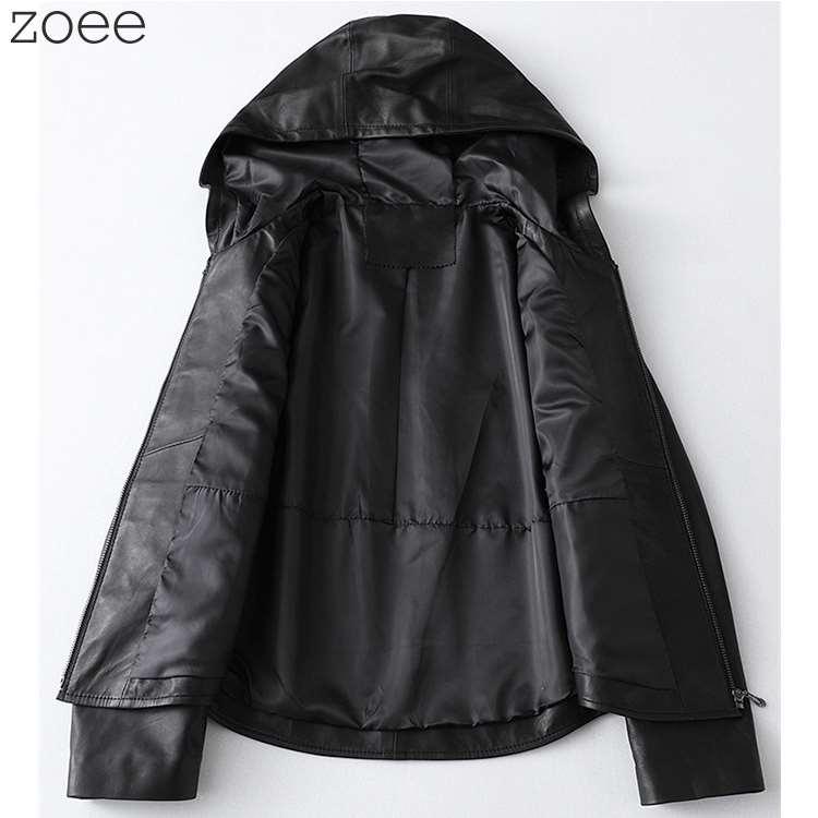 ラムレザージャケット レディース アウター 秋冬 フード付き 長袖