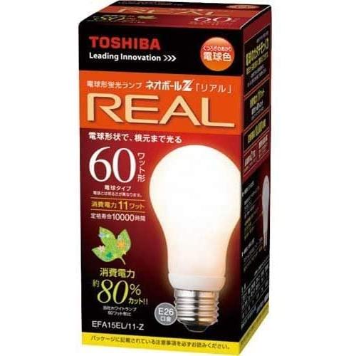 東芝 電球形蛍光灯 A15形・電球色ネオボールZリアル EFA15EL/11-Z 口金