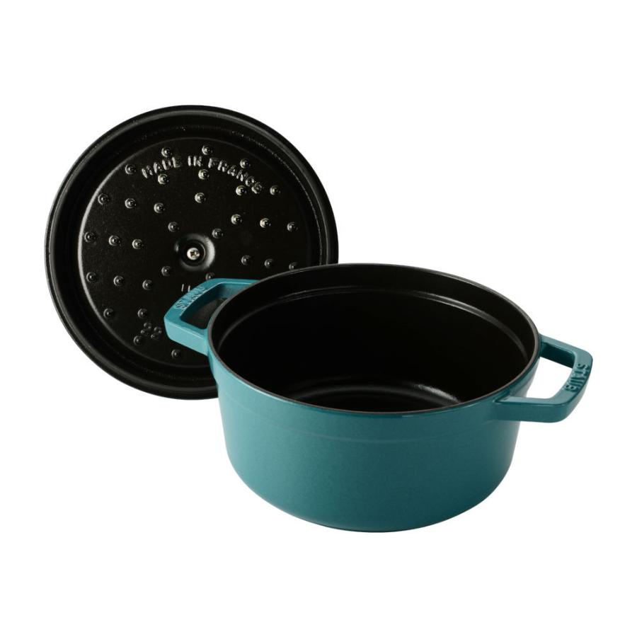 Staub（ストウブ） 鍋 22cm ピコ・ココット ラウンド ミント 生涯保証