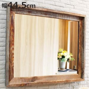 パラデック ウォールミラー 44.5×52.5cm ヴィンテージ 古木材
