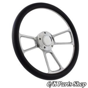 ビレットステアリングホイール 14インチ Φ35cm マッスル ハーフラップ