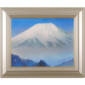 池上壮豊 シルクスクリーン 版画 絵画 絵 富士・蝶 富士山 桜 蝶 額