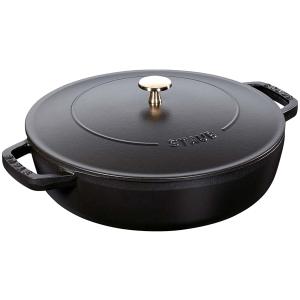 Staub（ストウブ） 鍋 28cm ブレイザー ソテーパン ブラック 浅型鍋