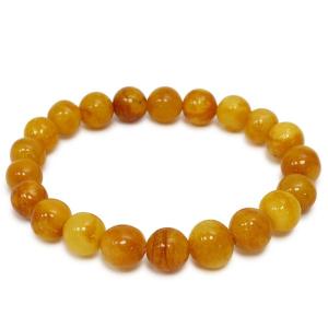 ハニーアンバー ブレスレット 琥珀 バルト海産 8-10mm 17.5cm 天然石