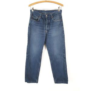 古着 70s Levi's 646 濃紺 ブルー デニム ベルボトム パンツ ジーンズ