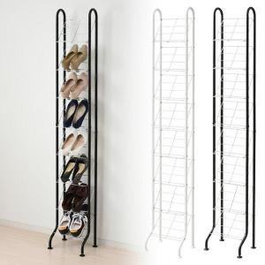 足立製作所 UMENO DESIGN シューズラック-7 ブラック F＆S フレームズ