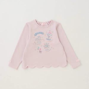 mezzo piano メゾピアノ スウィーツ裾スカラップトレーナー 90 100 110