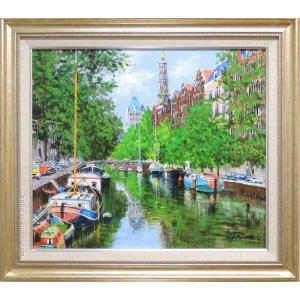 絵画 油絵 ばら (日野皖) 【肉筆】【油絵】【花】【6号】 : 掛け軸