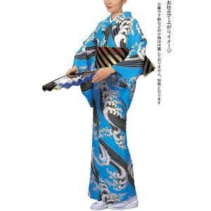 小紋 着物 反物 レディース 手染め 踊り 舞台 大正ロマン 洗える着物